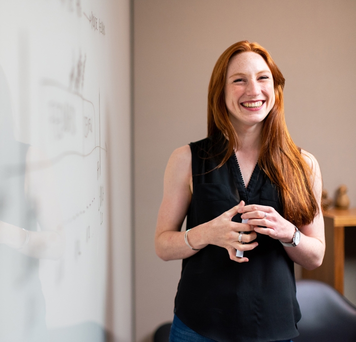 Teacher at whiteboard